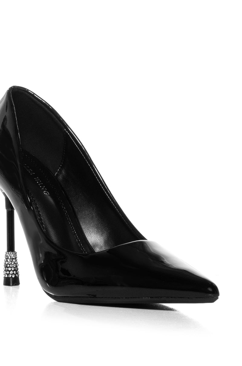 AZALEA WANG SHELLEY BLACK PATENT PUMP