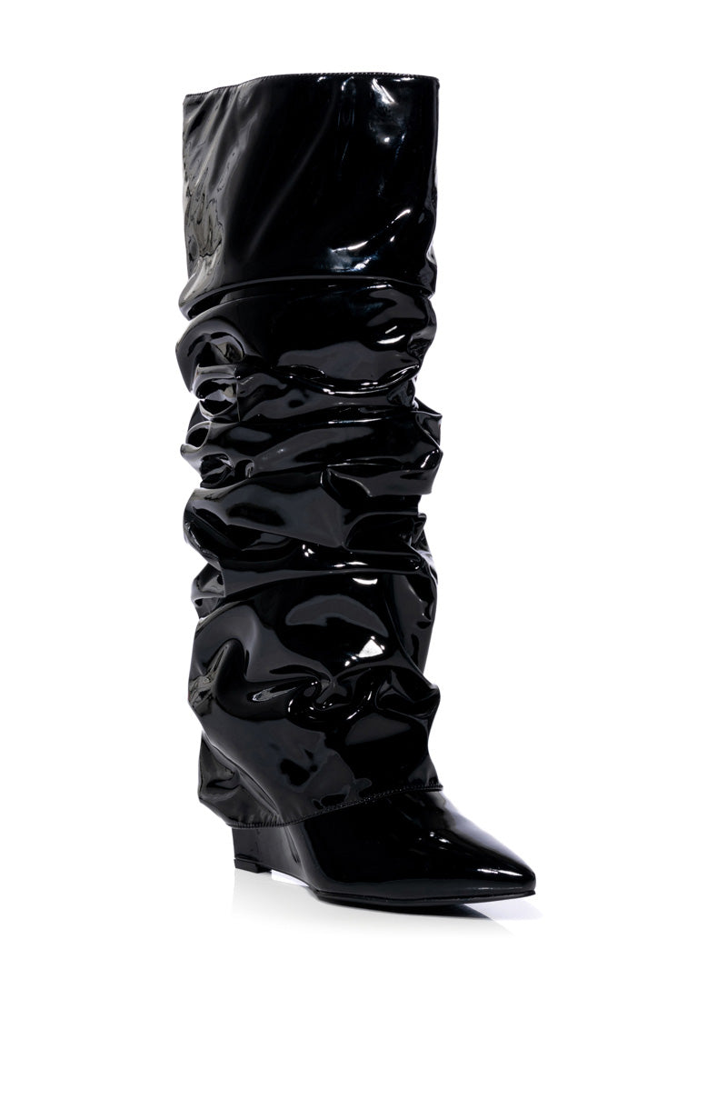 AZALEA WANG SIF WEDGE BOOT IN BLACK