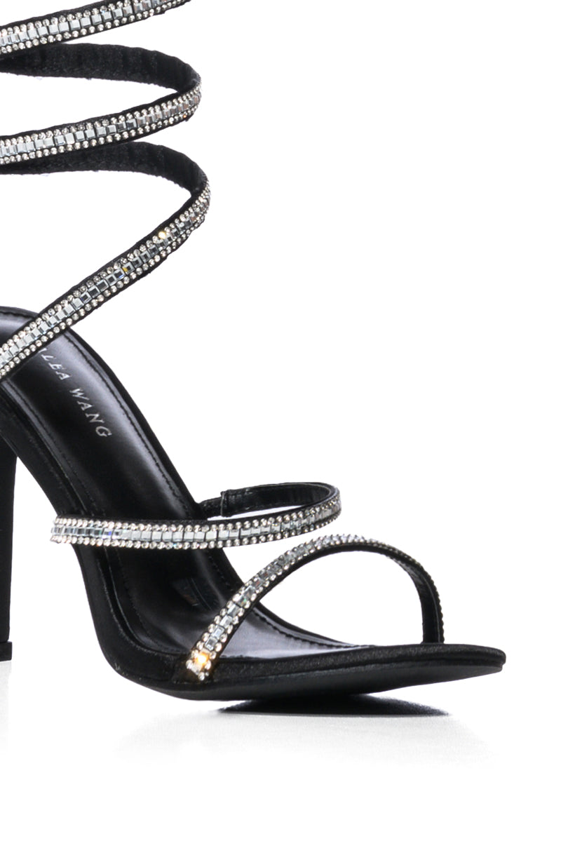 AZALEA WANG WRENLEY STILETTO SANDAL IN BLACK