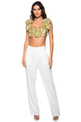 EVERY ROSE SEQUIN CROP TOP