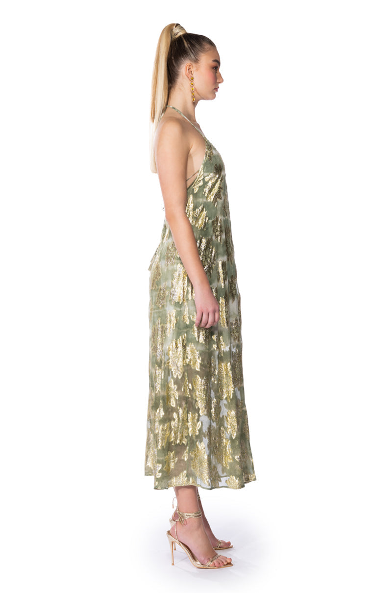 HIT THE SEA HALTER MAXI DRESS