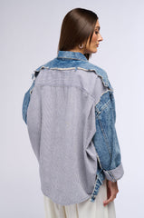 HYBRID OVERSIZED DENIM JACKET