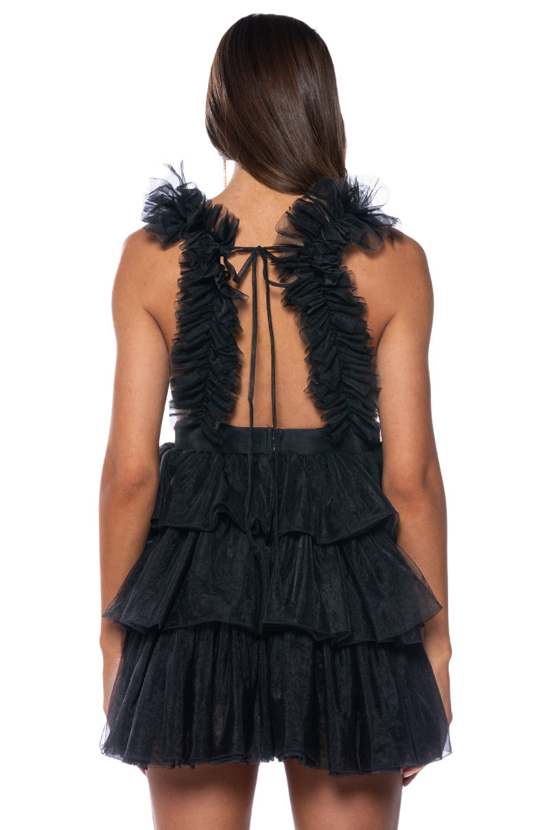 LILY TULLE SLEEVELESS MINI DRESS