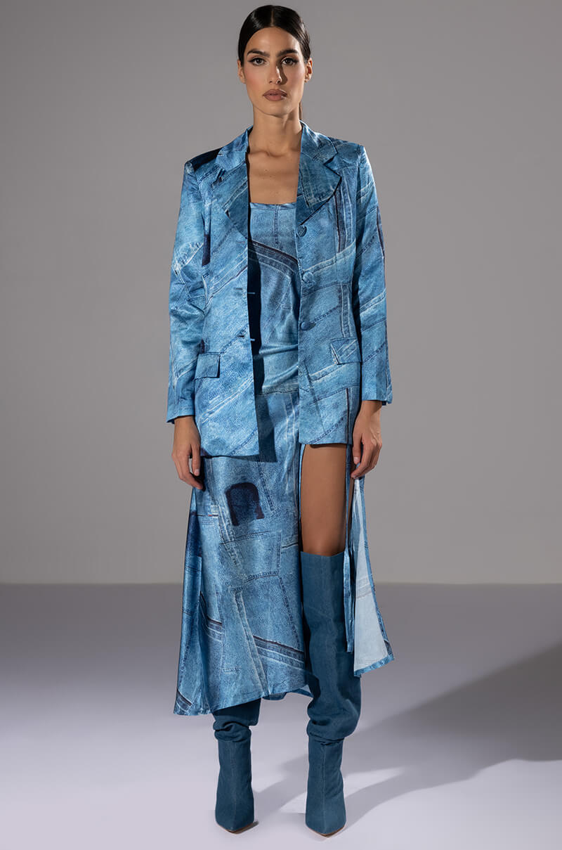 MADE YOU LOOK PRINTED DRESS AND BLAZER