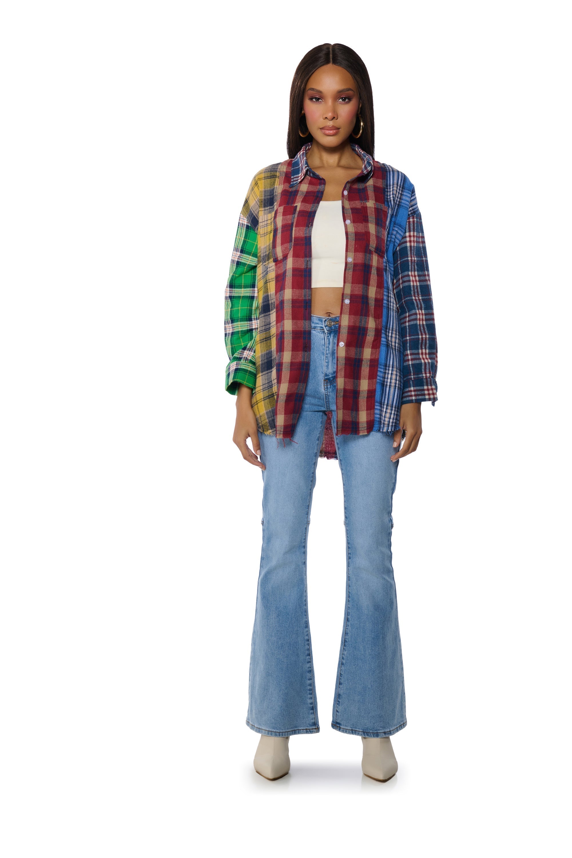 PIECE IT TOGETHER PLAID BUTTONDOWN