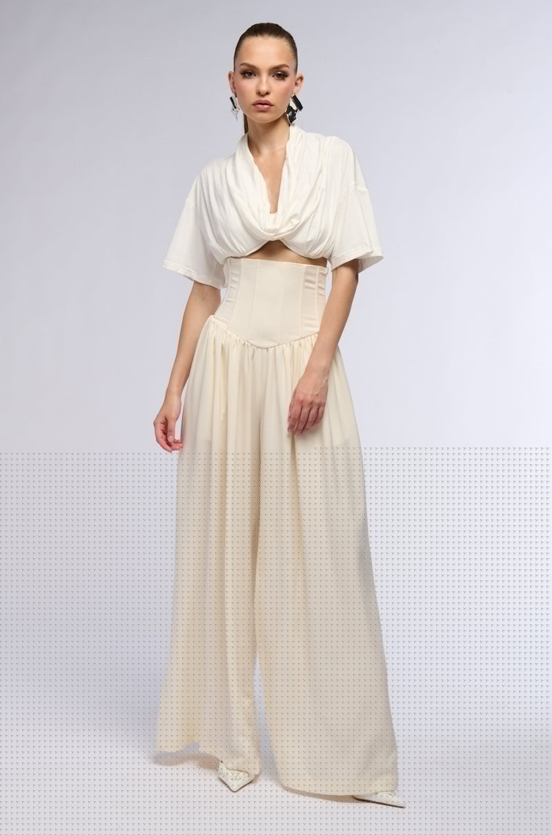 RUNWAY ENVY COWL NECK T-SHIRT