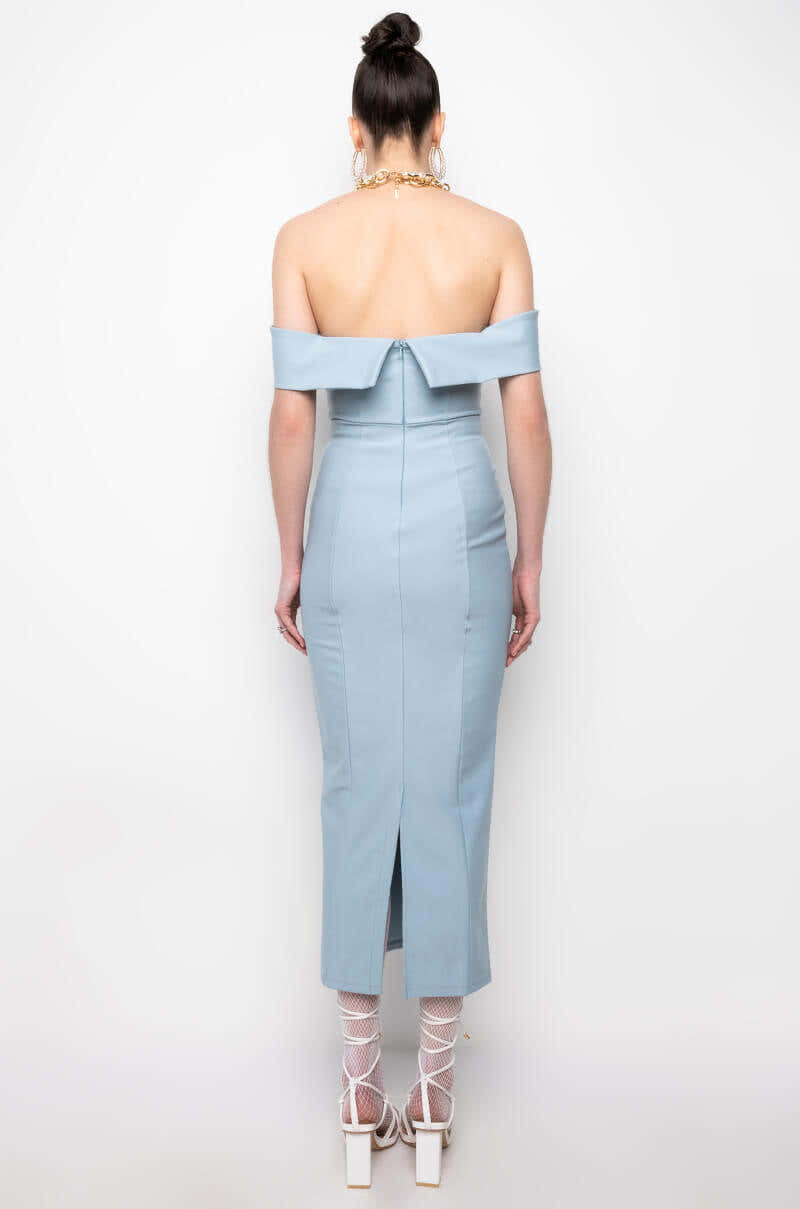 SERIOUS VIBES MAXI FITTED DRESS