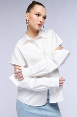 SIMPLE BUT EXTRA BUTTON DOWN TOP