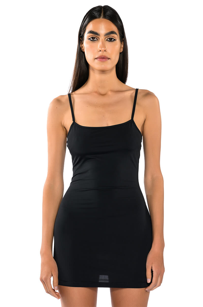 THAT VA VA VOOM LONG SLEEVE SHEER TRAPEZE DRESS