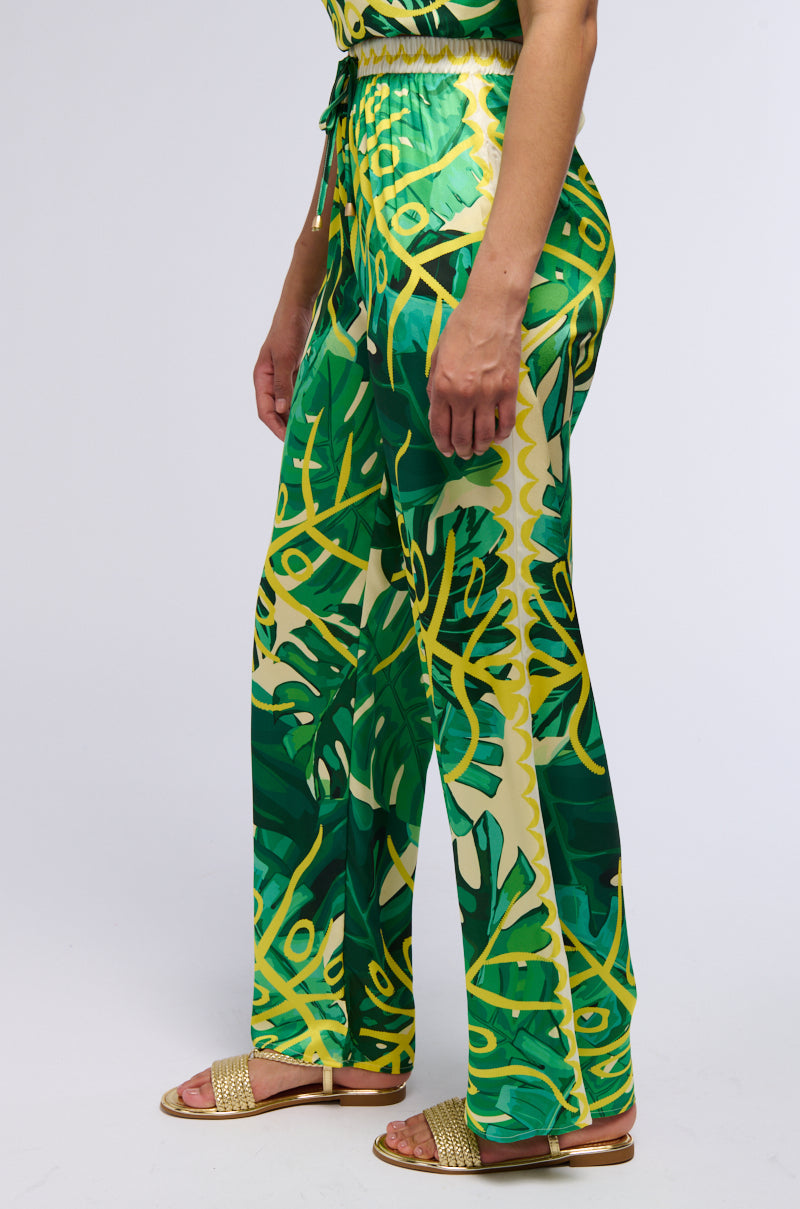 WILD FOX SATIN PALAZZO PANT