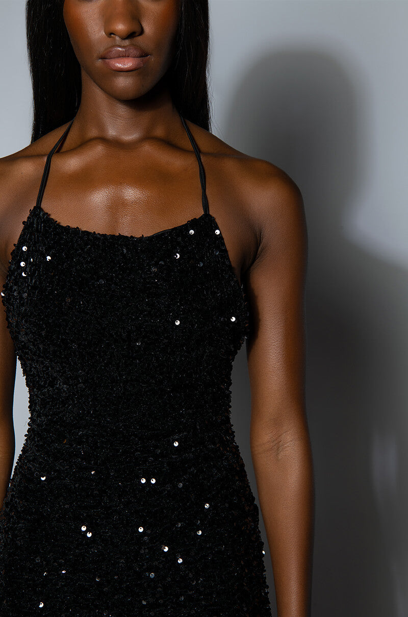 WONDERLAND SEQUIN MAXI DRESS