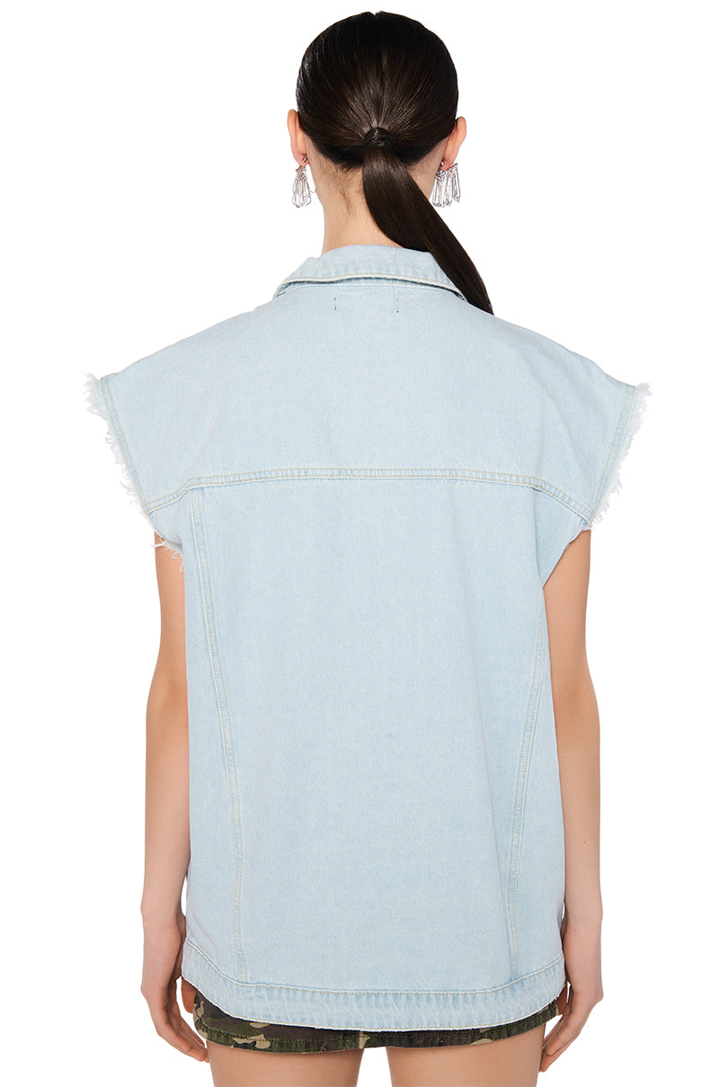 WRENLY OVERSIZED DENIM VEST